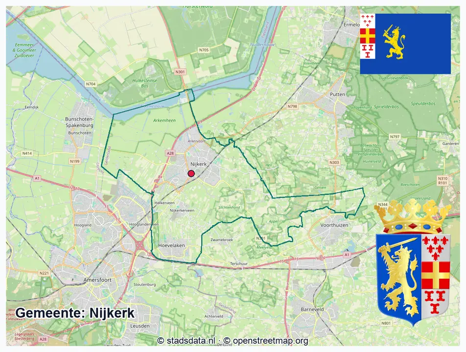 Schematische gemeentegrens Nijkerk